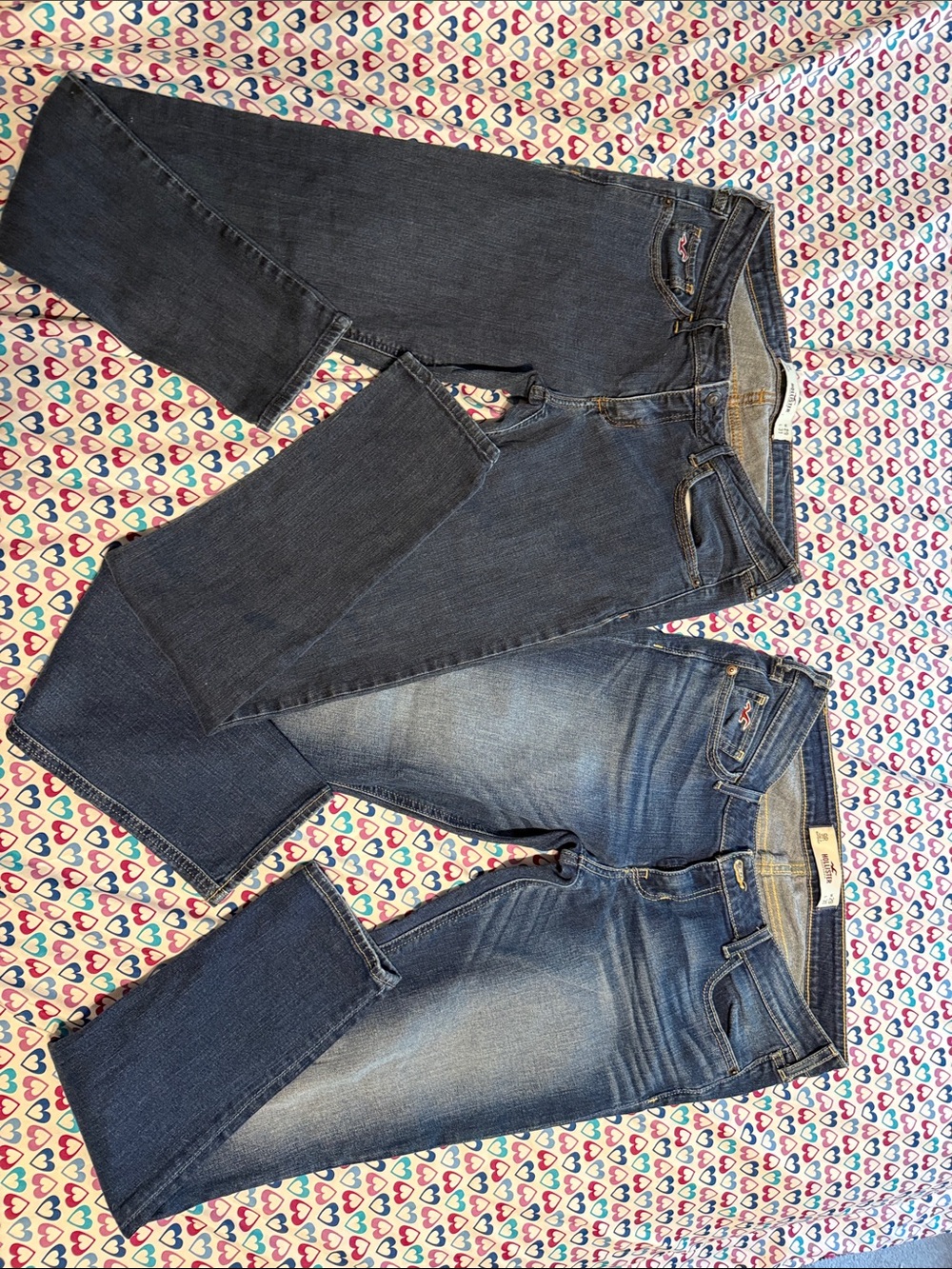 Hollister Denim Jeans with Yellow Stitching